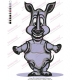 Cartoon Rhino laughs Embroidery Design